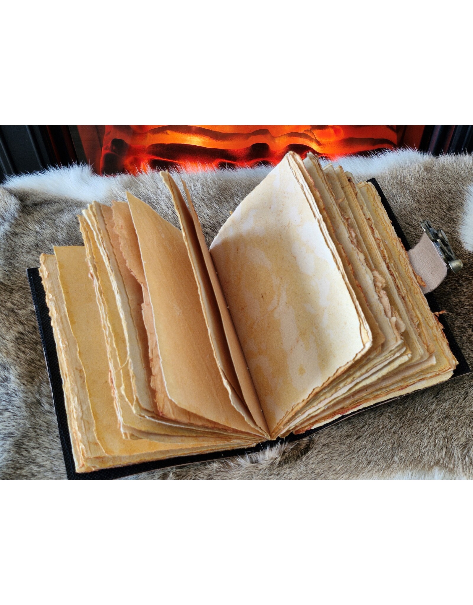 MITHD Miscellaneous - Betoverend Oog Leren Dagboek Antiek Deckle