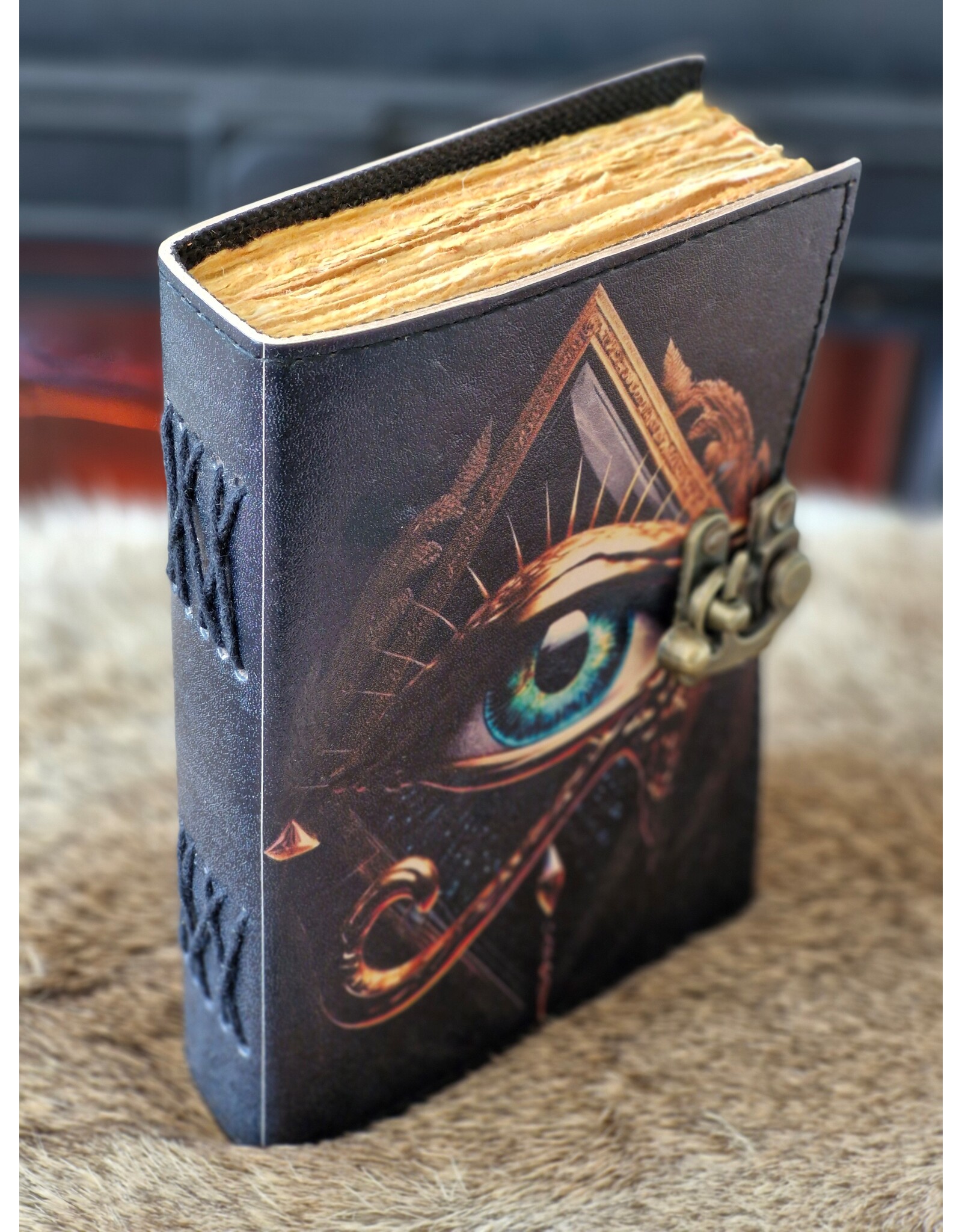 MITHD Miscellaneous - Betoverend Oog Leren Dagboek Antiek Deckle