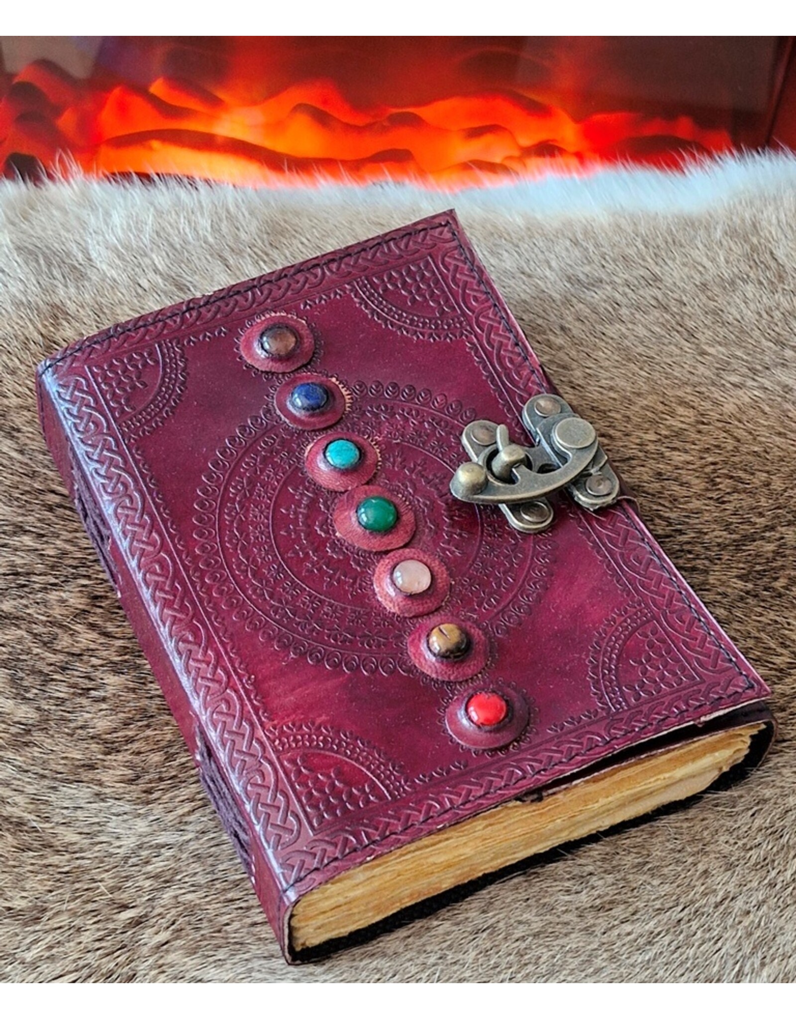 MITHD Miscellaneous -  Seven Chakras Leather Journal (noteboek)