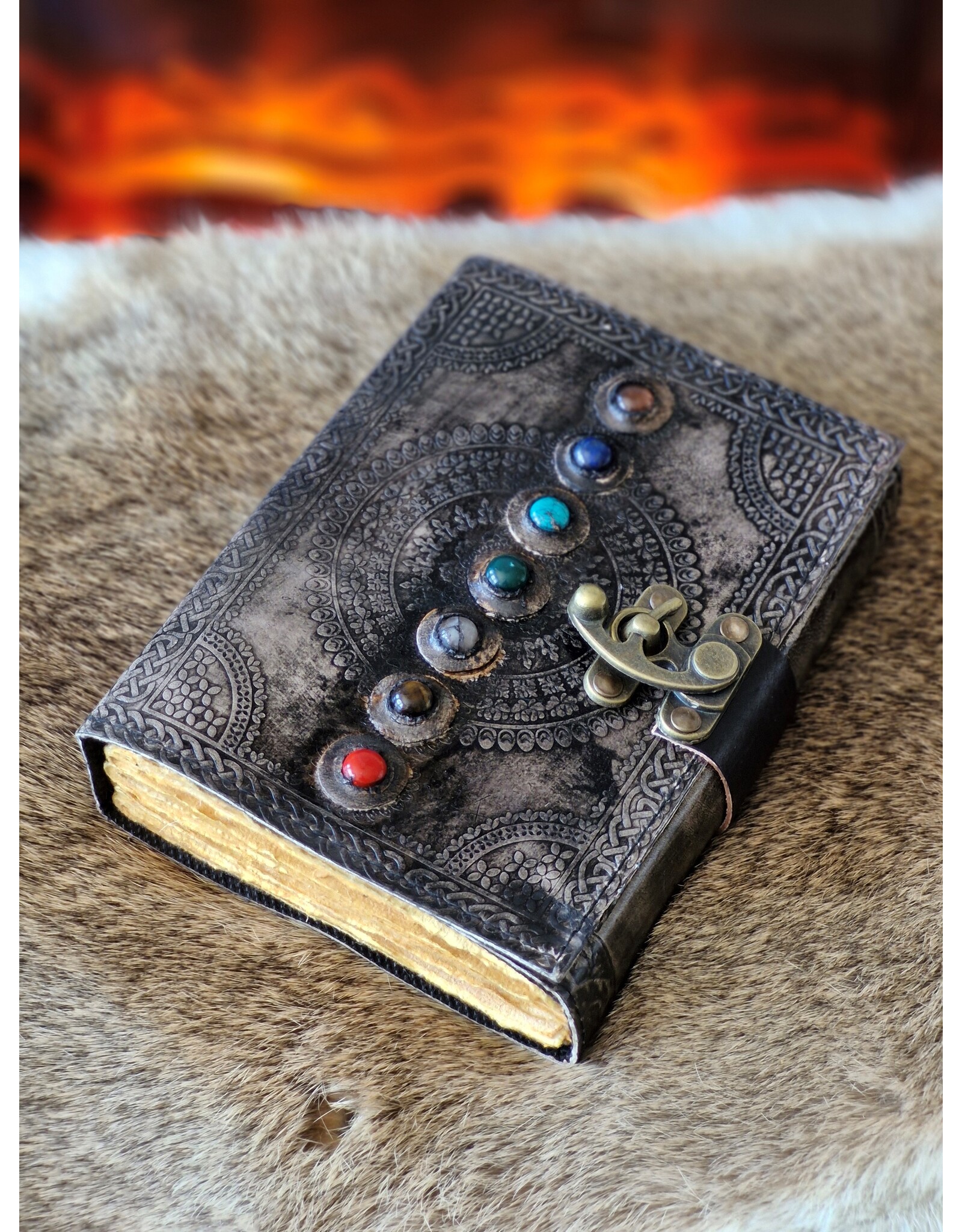 MITHD Miscellaneous - Zeven chakra's Leren Dagboek (notitieboek)