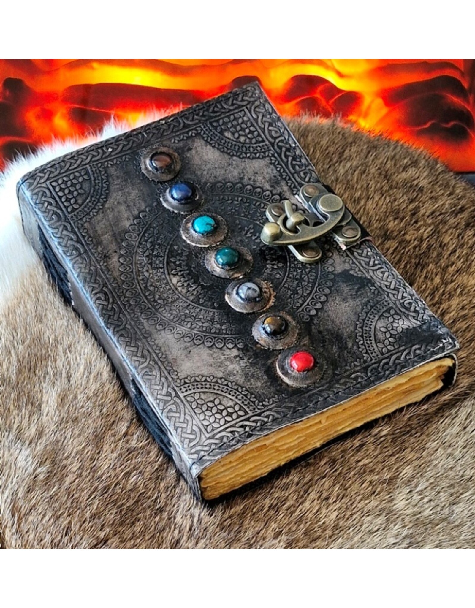 MITHD Miscellaneous - Zeven chakra's Leren Dagboek (notitieboek)