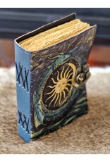 MITHD Miscellaneous - Leren Vintage Dagboek met Draak, Zon & Maan