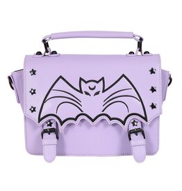 Banned Handbag with embossed Bat Nocturne Lilac