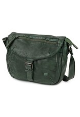Bear Design Leren schoudertassen Leren crossbody tassen - Bear Design Schoudertas "Mattea" groen