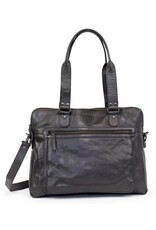 Bear Design Leather Workbags and Leather Laptop Bags - Bear Design Shoulder Bag - Laptop bag ‘Lia’ black