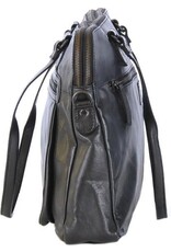 Bear Design Leather Workbags and Leather Laptop Bags - Bear Design Shoulder Bag - Laptop bag ‘Lia’ black