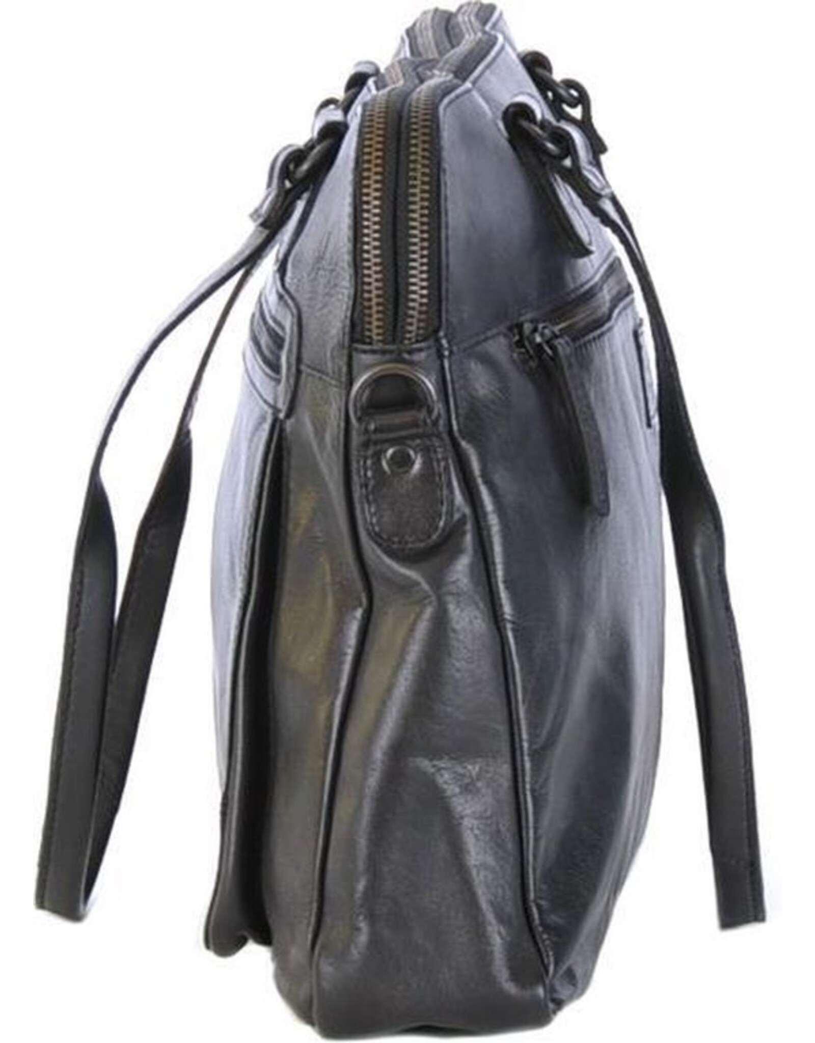 Bear Design Leather Workbags and Leather Laptop Bags - Bear Design Shoulder Bag - Laptop bag ‘Lia’ black