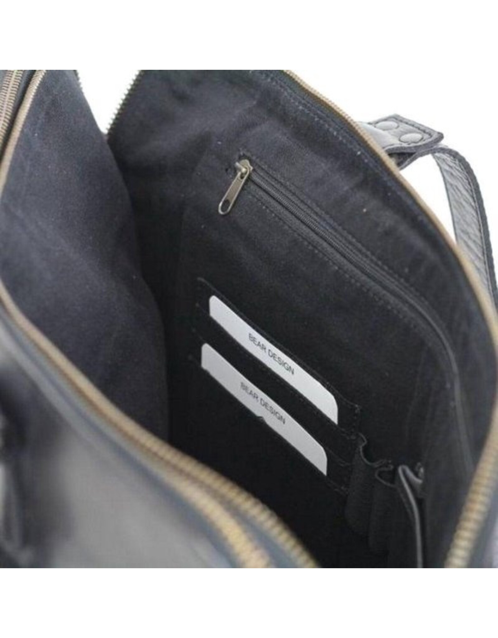 Bear Design Leather Workbags and Leather Laptop Bags - Bear Design Shoulder Bag - Laptop bag ‘Lia’ black