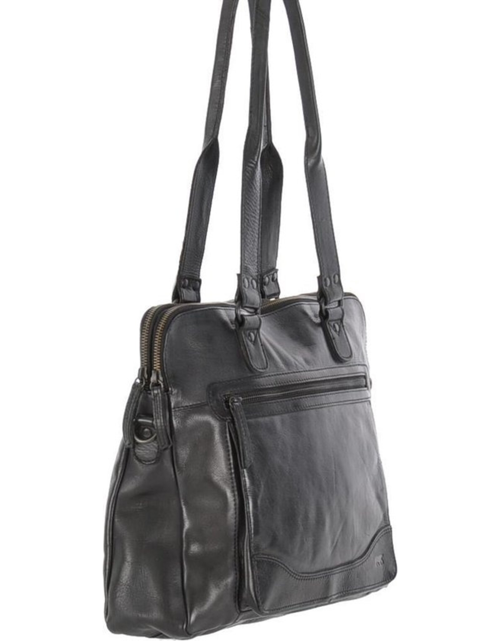 Bear Design Leather Workbags and Leather Laptop Bags - Bear Design Shoulder Bag - Laptop bag ‘Lia’ black