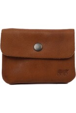 Bear Design Leren Portemonnees - Bear Design Portemonneetje "Pietje" cognac