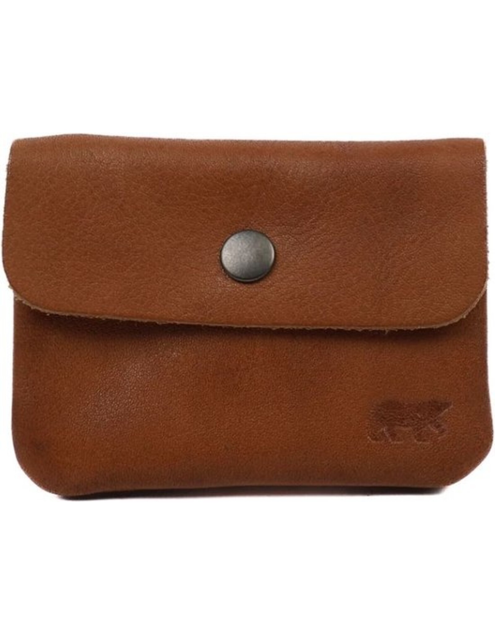 Bear Design Leren Portemonnees - Bear Design Portemonneetje "Pietje" cognac
