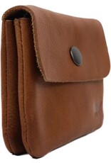 Bear Design Leren Portemonnees - Bear Design Portemonneetje "Pietje" cognac