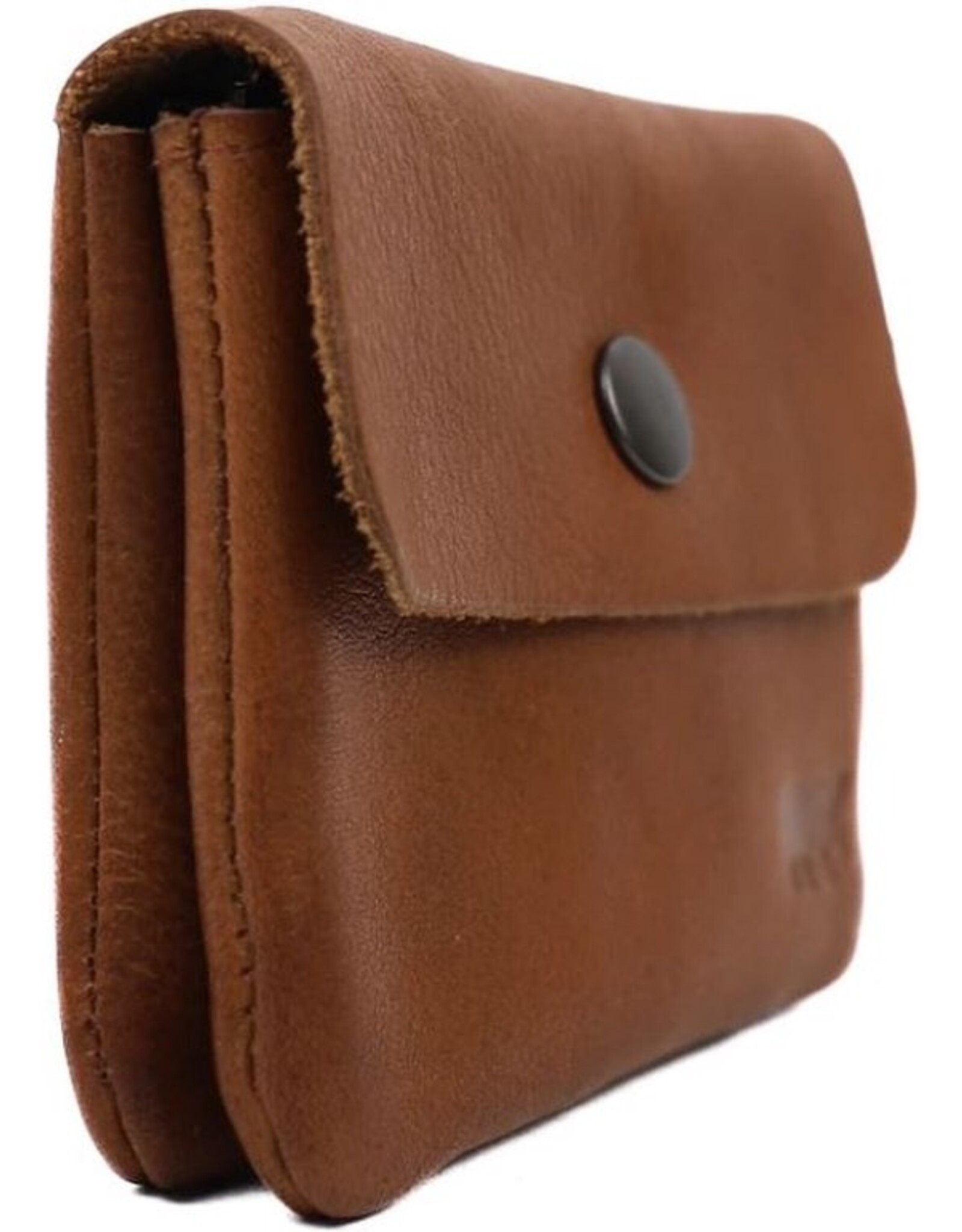 Bear Design Leren Portemonnees - Bear Design Portemonneetje "Pietje" cognac