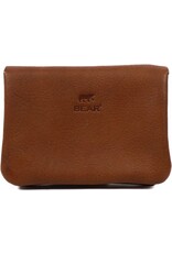Bear Design Leather Wallets - Bear Design Mini Wallet 'Pietje' cognac