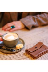 Bear Design Leather Wallets - Bear Design Mini Wallet 'Pietje' cognac