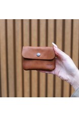 Bear Design Leather Wallets - Bear Design Mini Wallet 'Pietje' cognac