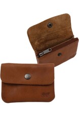 Bear Design Leren Portemonnees - Bear Design Portemonneetje "Pietje" cognac