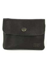 Bear Design Leather Wallets - Bear Design Mini Wallet 'Pietje' black