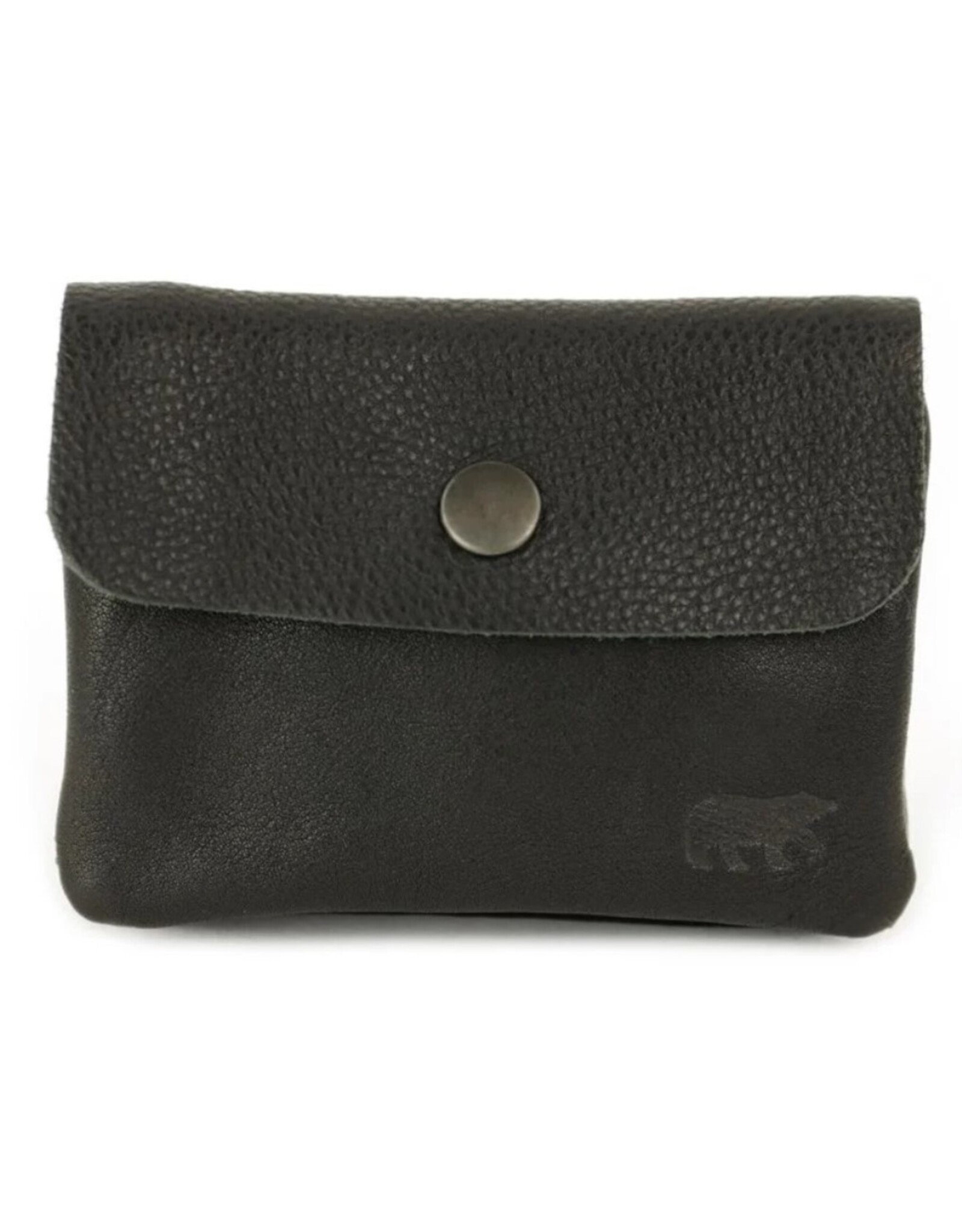 Bear Design Leather Wallets - Bear Design Mini Wallet 'Pietje' black