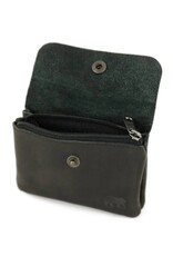 Bear Design Leather Wallets - Bear Design Mini Wallet 'Pietje' black