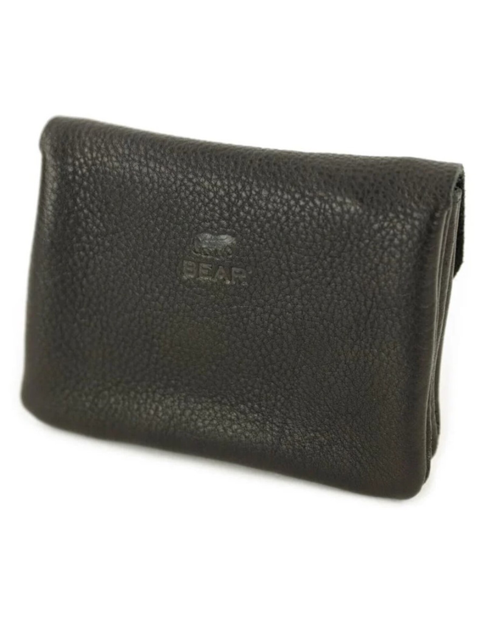 Bear Design Leather Wallets - Bear Design Mini Wallet 'Pietje' black