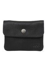 Bear Design Leather Wallets - Bear Design Mini Wallet 'Pietje' black