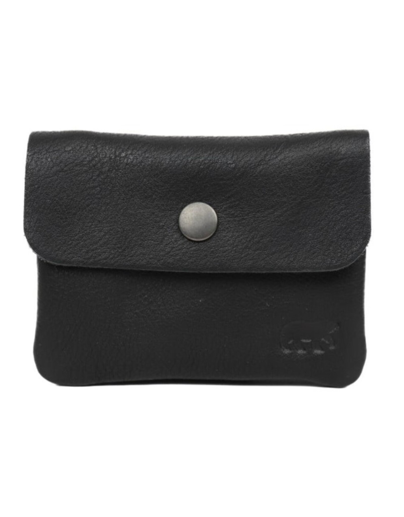Bear Design Leather Wallets - Bear Design Mini Wallet 'Pietje' black