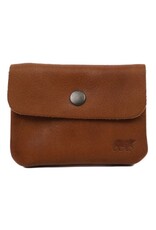 Bear Design Leren Portemonnees - Bear Design Portemonneetje "Pietje" cognac