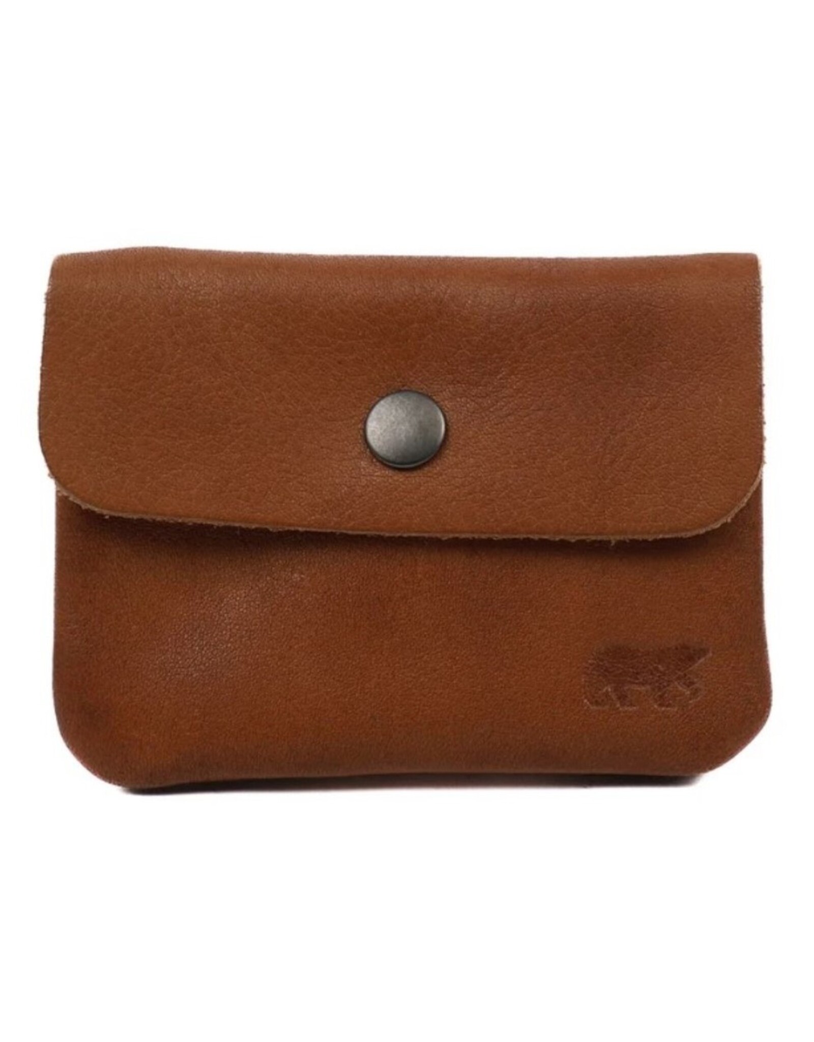 Bear Design Leren Portemonnees - Bear Design Portemonneetje "Pietje" cognac