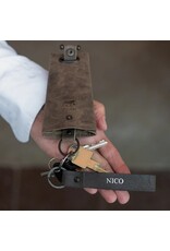 Bear Design Leren Portemonnees - Bear Design Kloksleutelhanger "Pablo" zwart