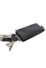 Bear Design Leather Wallets - Bear Design Key Ring  ‘Pablo’ black