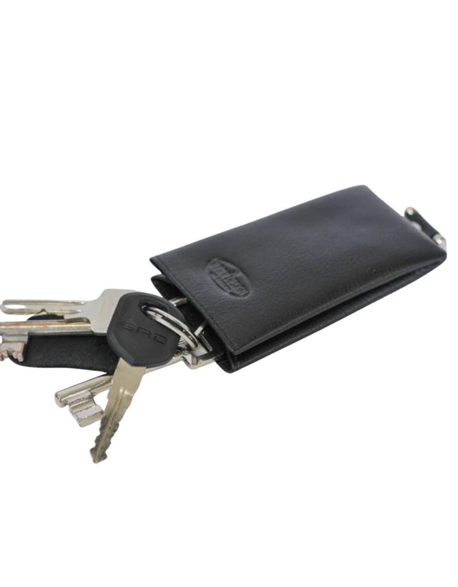 Bear Design Leather Wallets - Bear Design Key Ring  ‘Pablo’ black