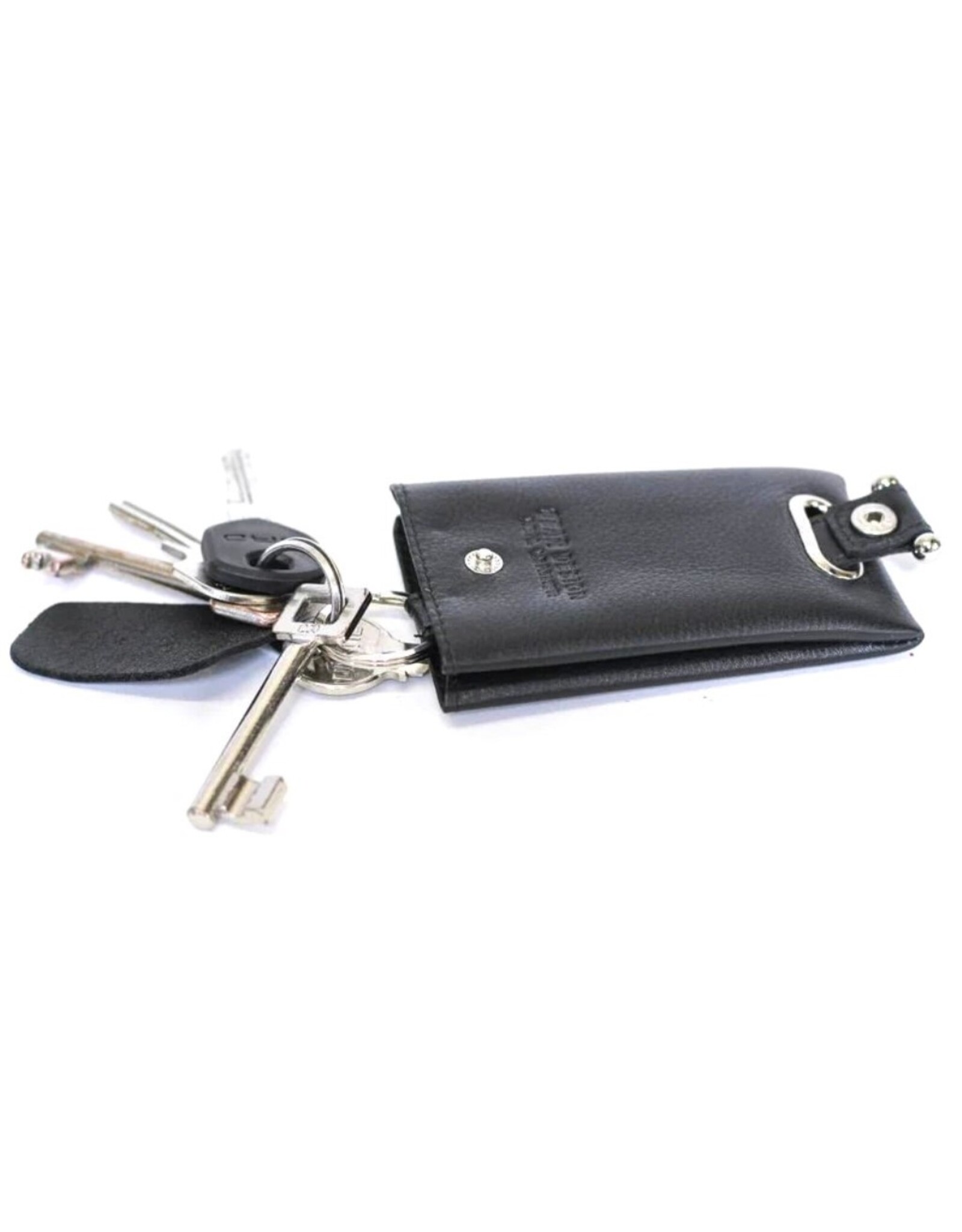 Bear Design Leren Portemonnees - Bear Design Kloksleutelhanger "Pablo" zwart