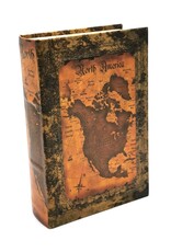 Trukado Miscellaneous - Storage book Antique look Atlas North America