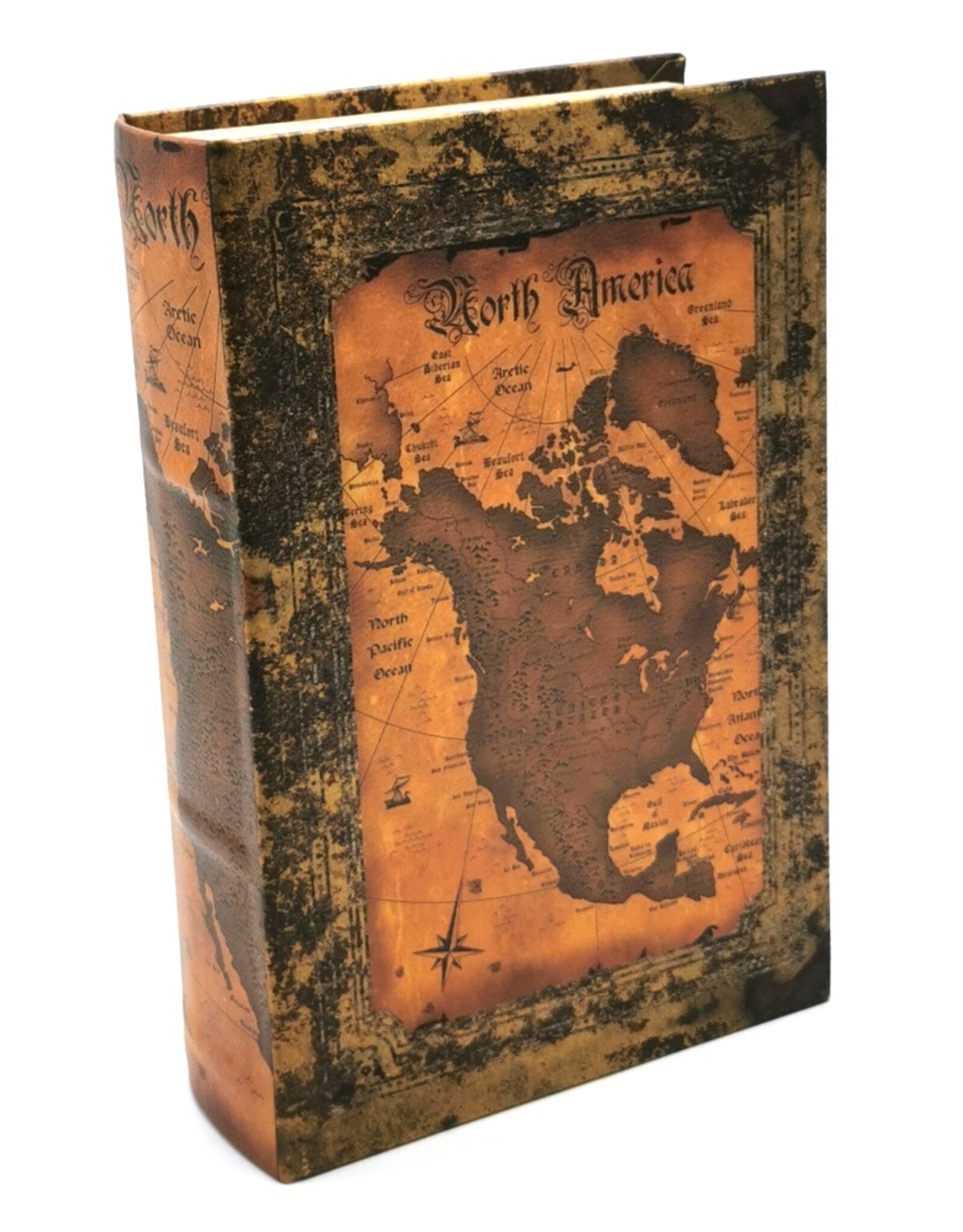 Trukado Miscellaneous - Storage book Antique look Atlas North America