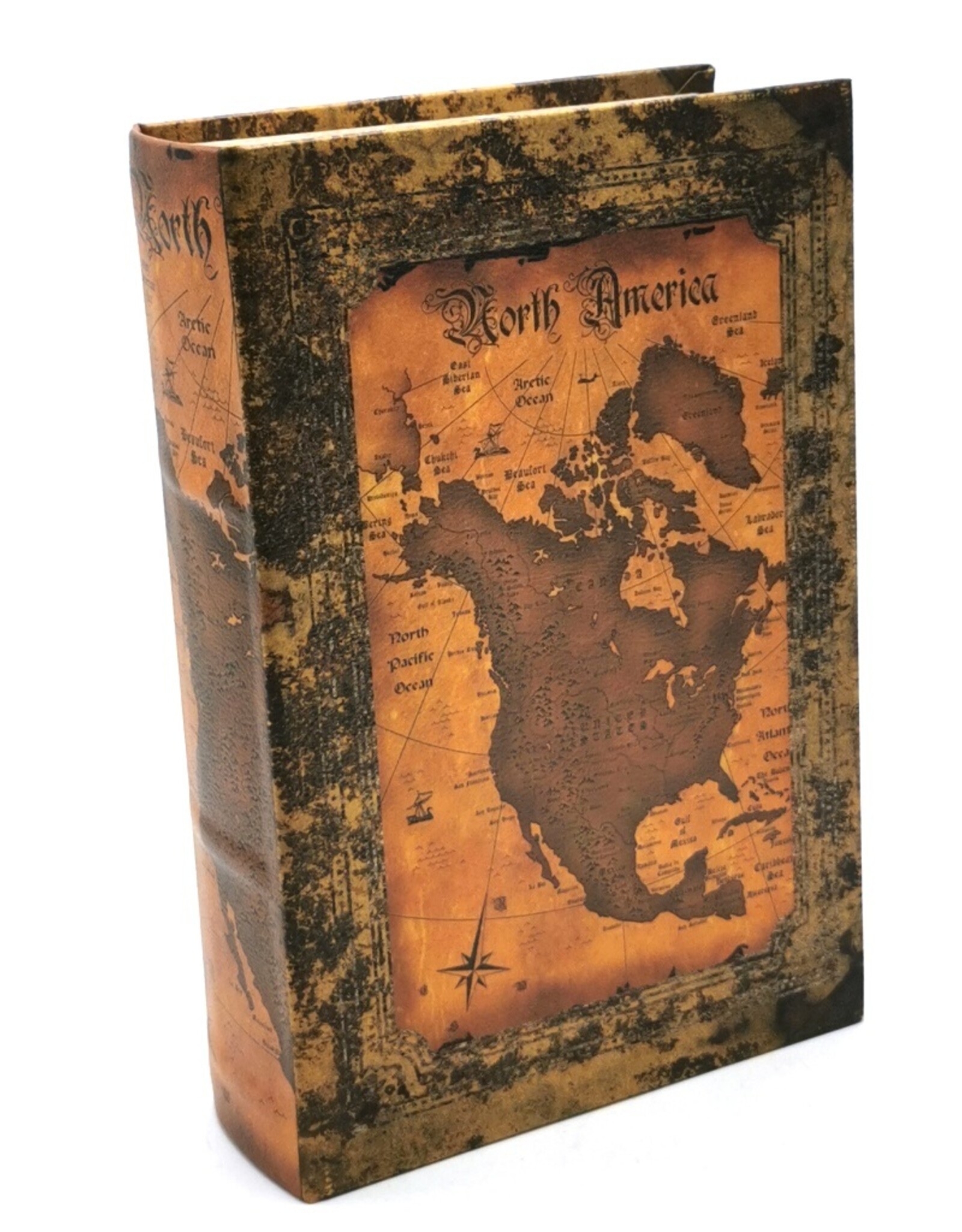 Trukado Miscellaneous - Storage book Antique look Atlas North America