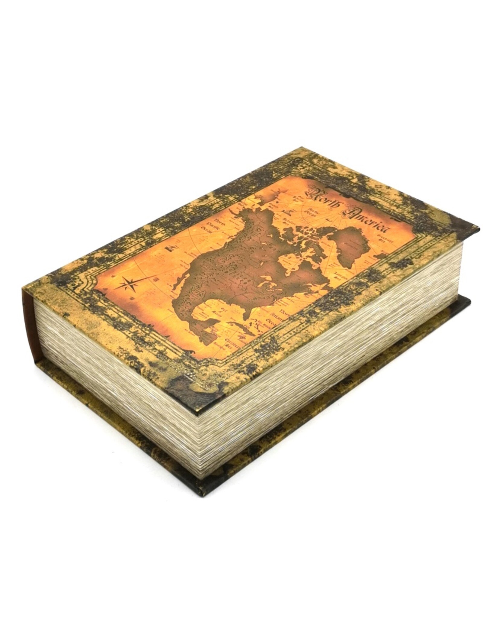 Trukado Miscellaneous - Storage book Antique look Atlas North America