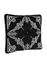 Restyle Miscellaneous - Amaris Black Velvet Pillowcase with Gothic Arches