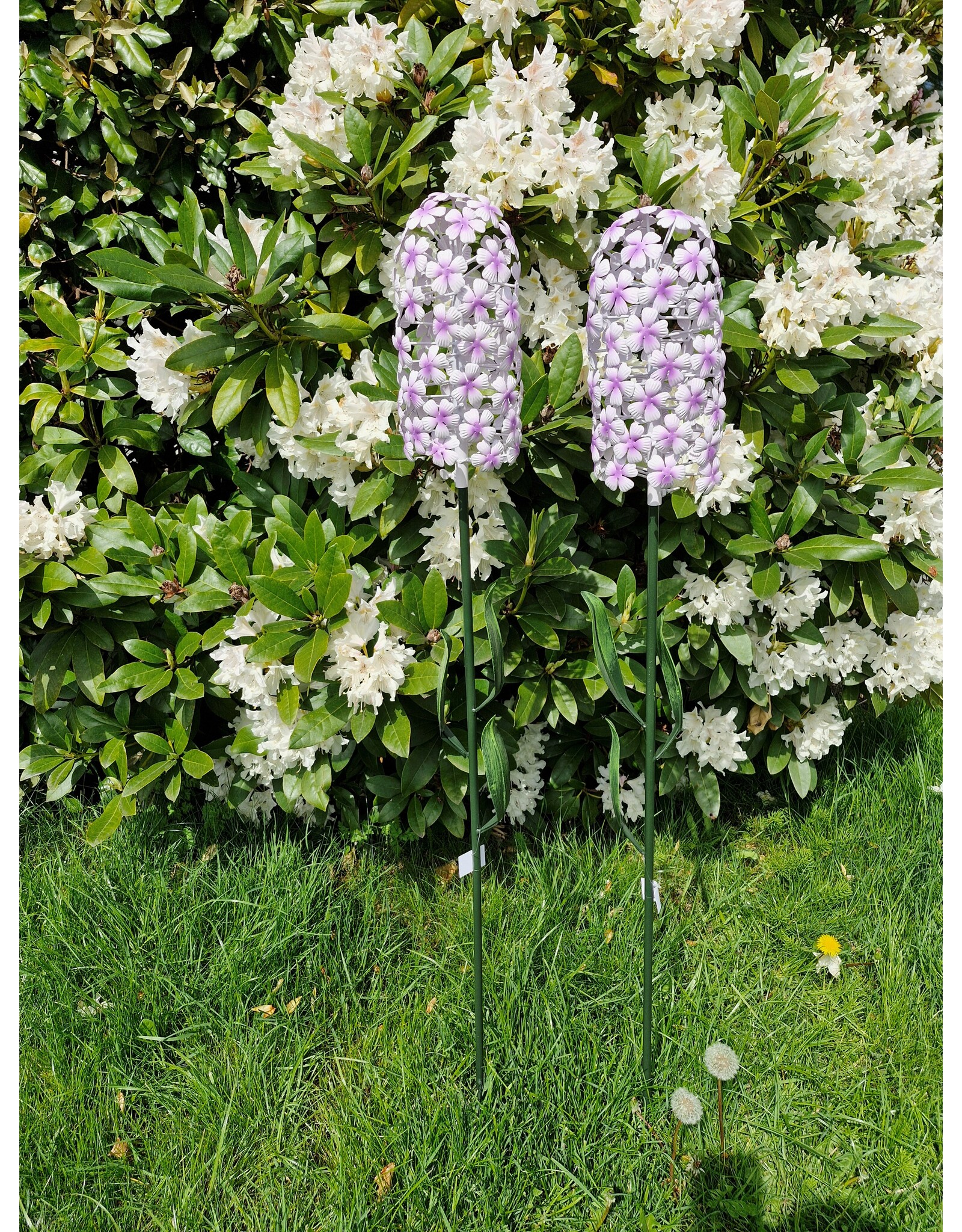 SH Miscellaneous - Decoratieve Metalen Tuinsteker Hyacint 121cm