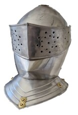 Trukado Miscellaneous - Middeleeuwse Ridderhelm Draagbare metalen replica
