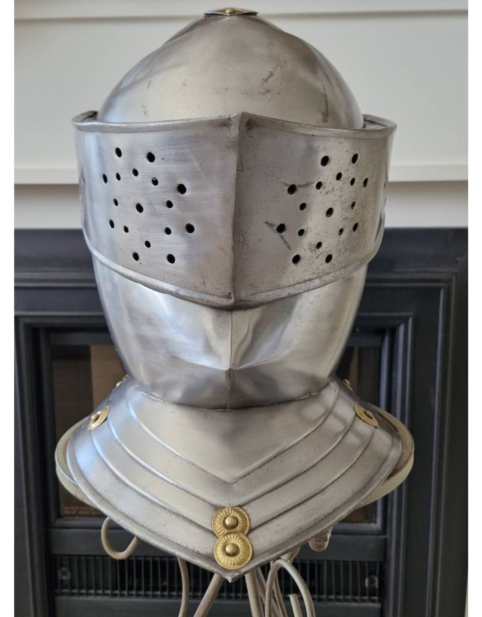 Trukado Miscellaneous - Middeleeuwse Ridderhelm Draagbare metalen replica