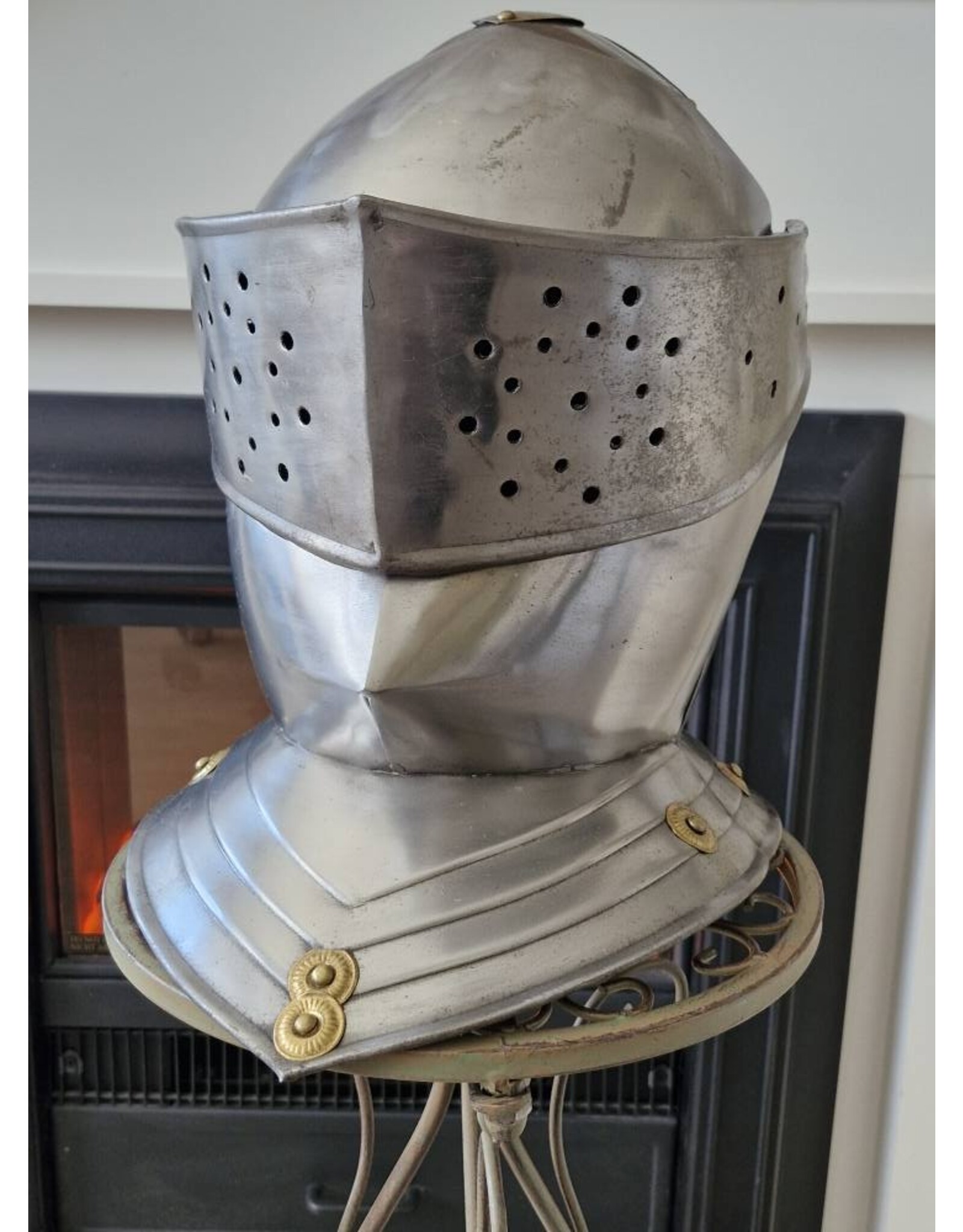 Trukado Miscellaneous - Middeleeuwse Ridderhelm Draagbare metalen replica