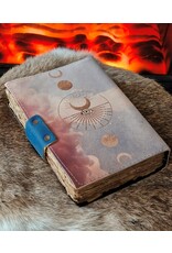 AWG Miscellaneous - Leren Notitieboek 'Maanfasen' 18x13cm