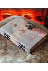 AWG Miscellaneous - Leren Notitieboek 'Maanfasen' 18x13cm
