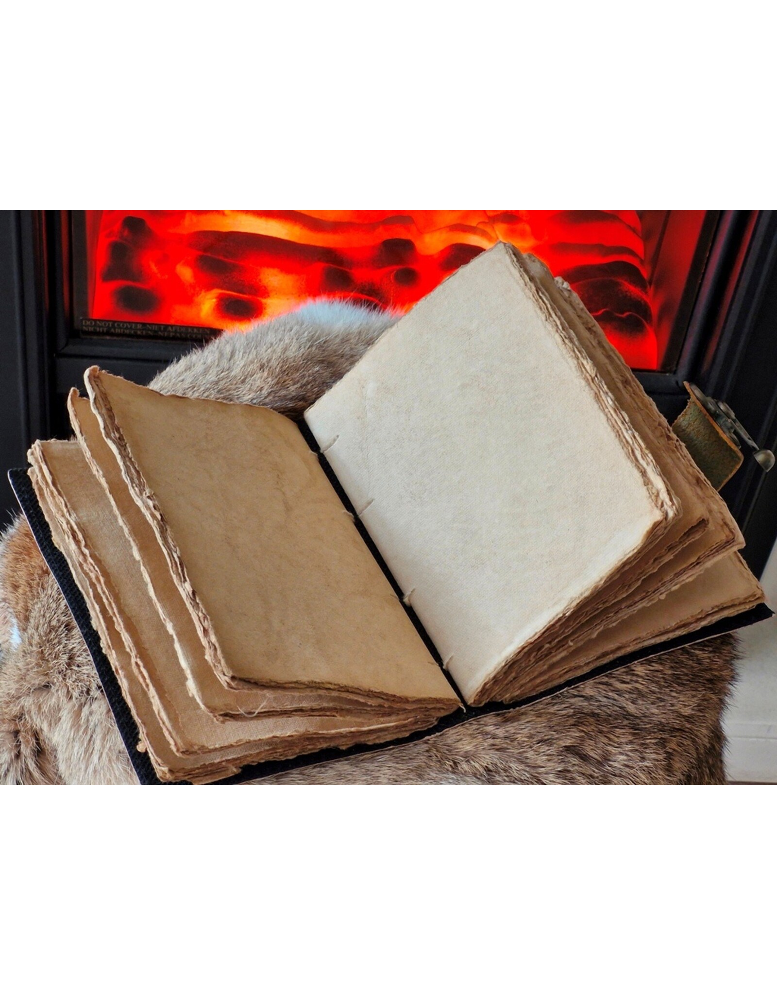 AWG Miscellaneous - Leren Notitieboek 'Maanfasen' 18x13cm