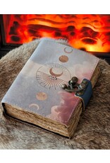 AWG Miscellaneous - Leren Notitieboek 'Maanfasen' 18x13cm