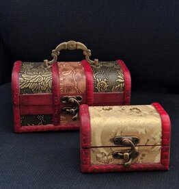 AWG Wooden Colonial Boxes Antique Embossing set of 2