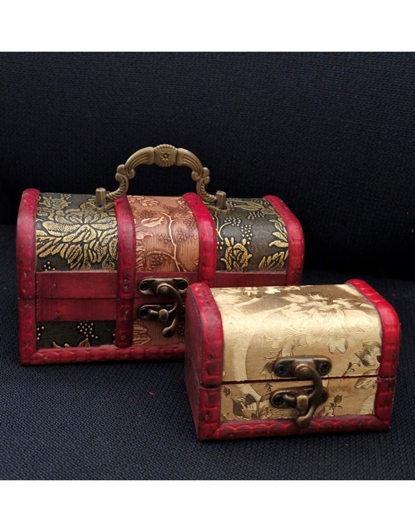 AWG Miscellaneous - Wooden Colonial Boxes Antique Embossing set of 2