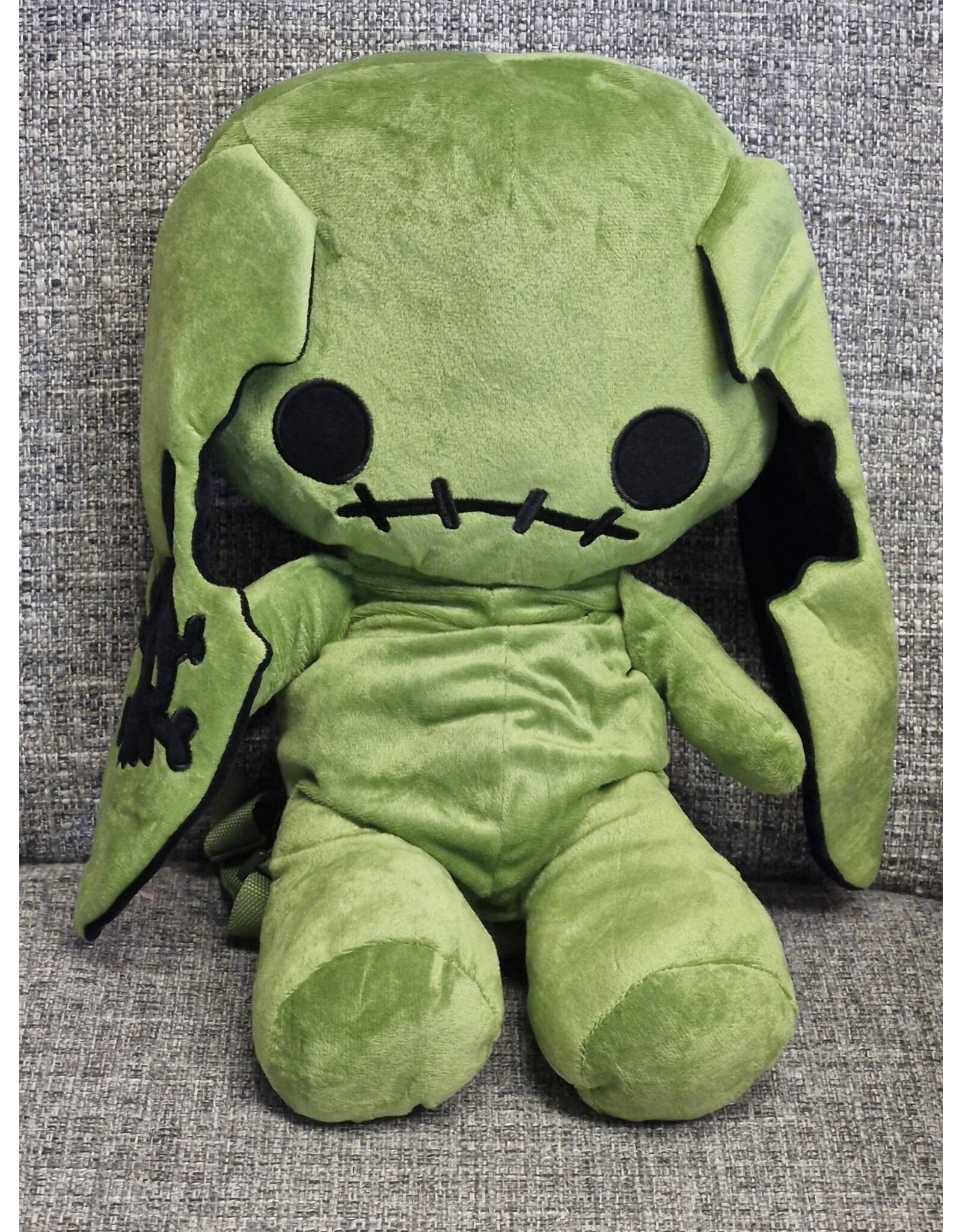 Sleepyville Critters Fantasy bags and wallets - Spookyville Critters Green Naughty Bunny Plush Backpack