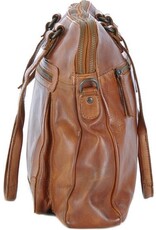 Bear Design Leren werktassen en Leren laptoptassen - Bear Design Schoudertas - Laptoptas "Lia" cognac